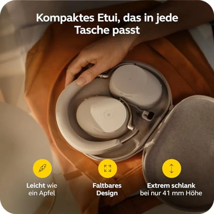 Jabra Evolve3 85, schnurloses Stereo Headset mit KI-gestützter Sprachisolierung und adaptiver Geräuschunterdrückung, Bluetooth, USB-C, Warmgrau – Bild 10