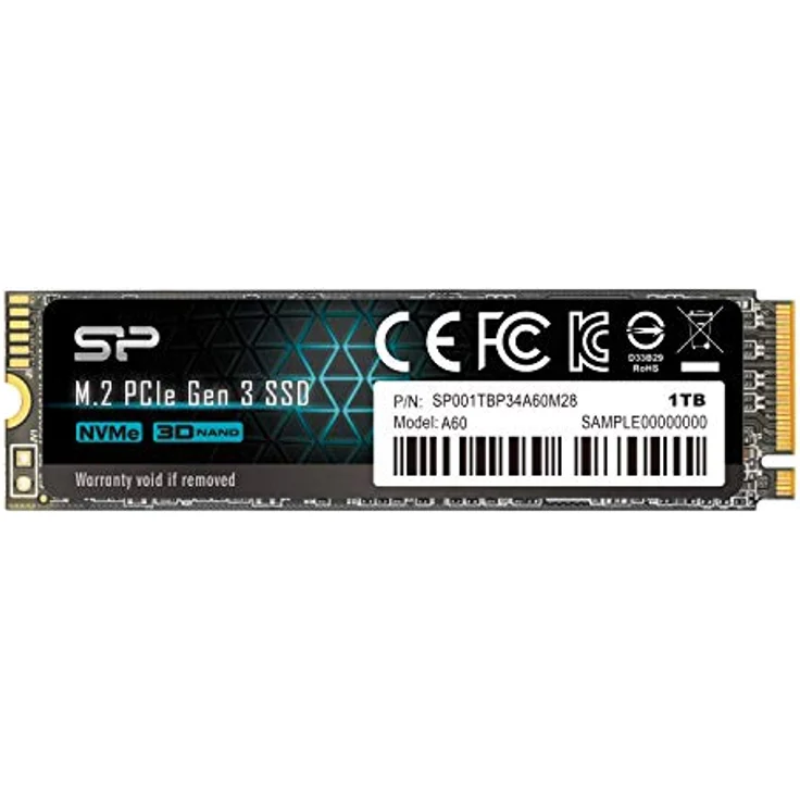 SILICON POWER P34A60 - Solid-State-Disk - 1 TB - intern - M.2 2280 - PCI Express 3.0 x4 (NVMe) (SP001TBP34A60M28) – Bild 2