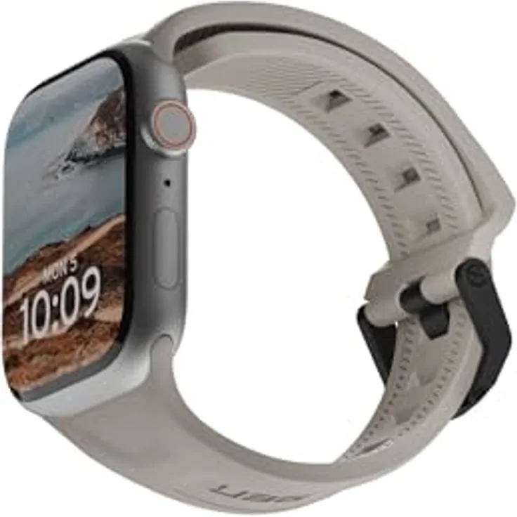 URBAN ARMOR GEAR UAG Scout Armband, kompatibel mit Apple Watch 42/41/40 mm & 49/46/45/44 mm, titan, schweißfest mit Tuck-Verschluss, für iWatch Serie Ultra 2/Ultra/4-10/SE 2/SE