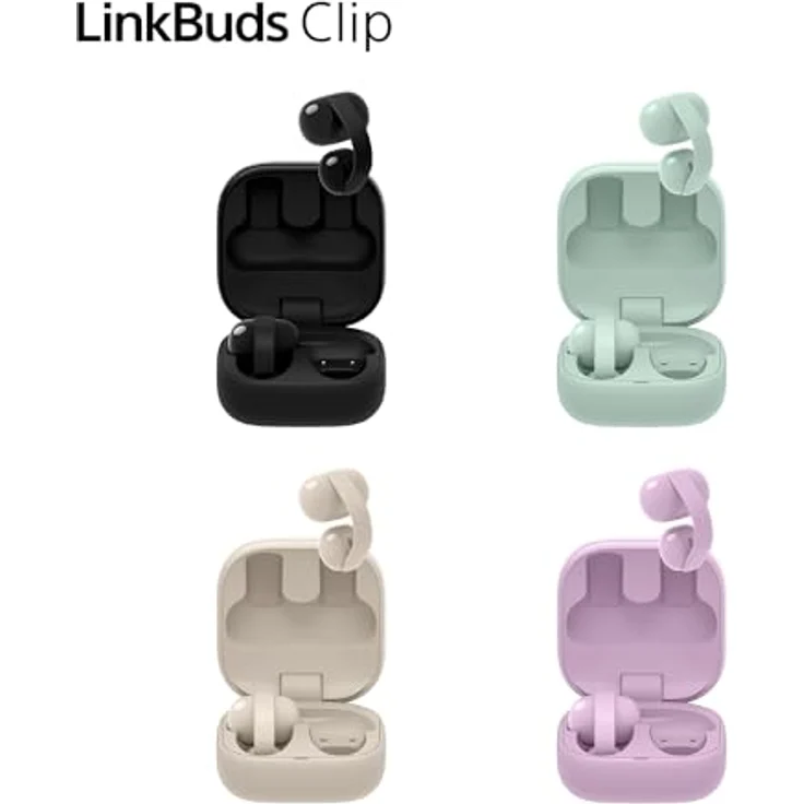 Sony LinkBuds Clip, Kabellose Kopfhörer mit 9 Stunden Akkulaufzeit, Schwarz, mit DSEE-Technologie und KI-Rauschunterdrückung – Bild 14