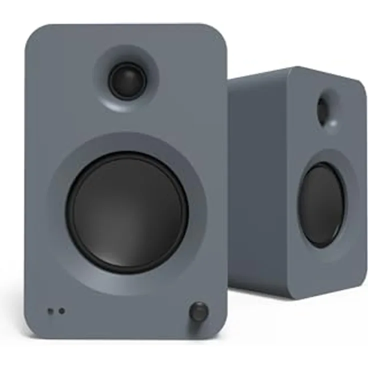 Kanto Ren 200W Powered Speaker System with HDMI ARC Input for TV & Home Theater | USB-C and Bluetooth 5.3 | High/Low Pass Filter | Pair | Matte Grey
