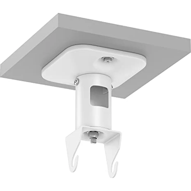 deleyCON Universal Beamer Projektor Deckenhalterung, neigbar bis +-25°, 360° schwenkbar, bis 15kg, Deckenabstand 215mm, Kabelführung, Weiß – Bild 3