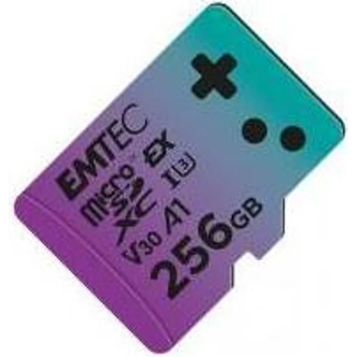 Emtec mSD 256GB UHS-I U3 V30 A1 EXPRESS, Hochleistungs-microSD-Karte für 4K-Videoaufnahmen und Spiele, Mehrfarbig – Bild 1