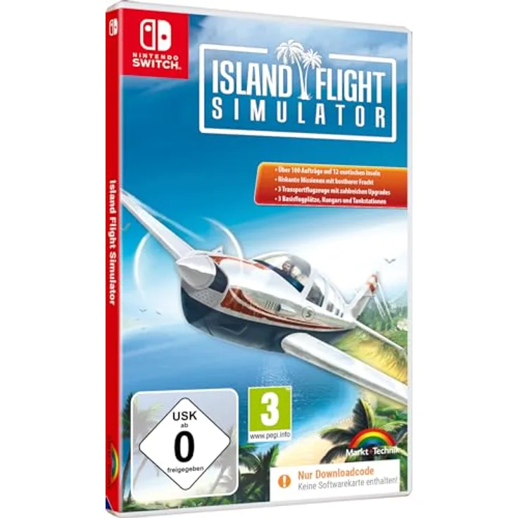 Markt + Technik Island Flight Simulator, ultimativer Flugsimulator für Nintendo Switch, Downloadcode in Box enthalten, ohne Altersbeschränkung