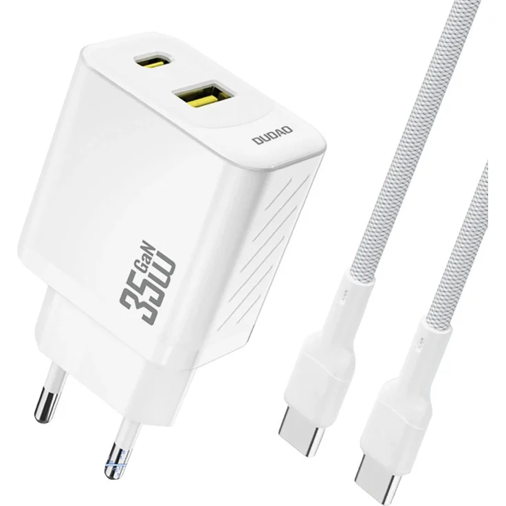 Dudao A27 MaxC 35W Wandladegerät mit USB-C Kabel, Power Delivery, Weiß