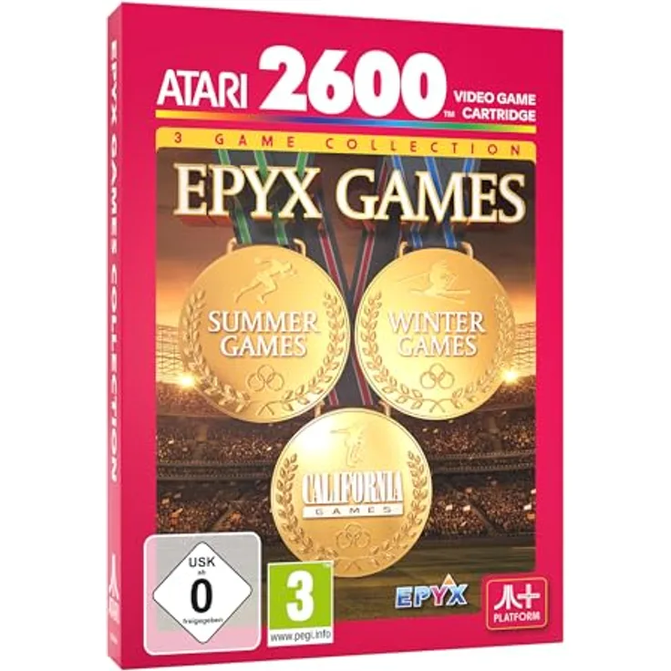 PLAION EPYX Games (Atari 2600+) Cartridge, Sammlung klassischer Sporttitel mit 20 Disziplinen