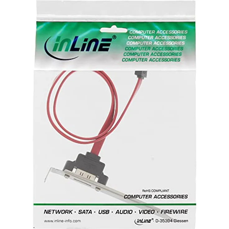 1x eSATA Port Slotblech Slotblende Slot Blech Blende 1x e-SATA extern s-ATA SATA intern – Bild 2