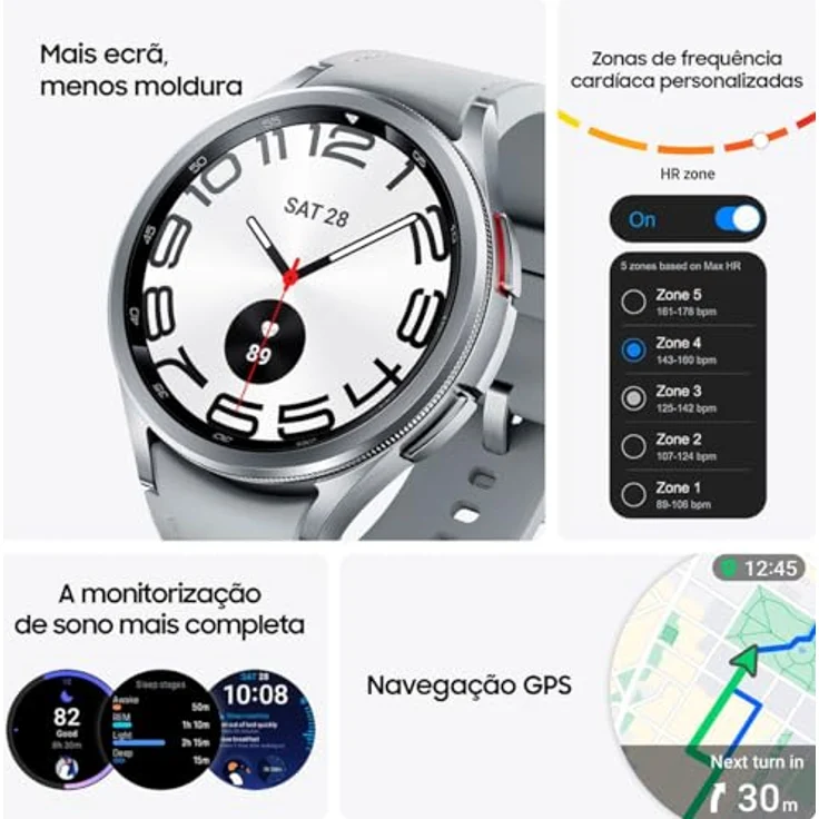 Samsung Galaxy Watch 6 Classic 43mm Black, Schwarz - Smartwatch mit 1,57 Zoll Display und Touch Screen – Bild 4