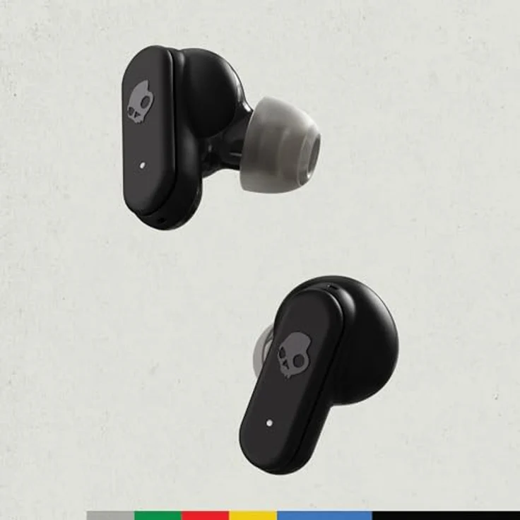 SKULLCANDY Dime EVO In-ear True Wireless Earbuds, Bluetooth 5.3, 36 Stunden Akkulaufzeit, IPX4 Spritzwasserschutz, Schwarz – Bild 3