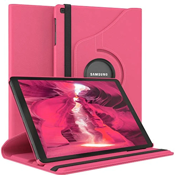 EAZY CASE - Tablet Hülle kompatibel mit Samsung Galaxy Tab 10.1 (2019) - intelligent Abdeckung Schlafen/Wachen, Smart Case Cover, stabile Rückseitenschale in Unifarben Pink – Bild 1