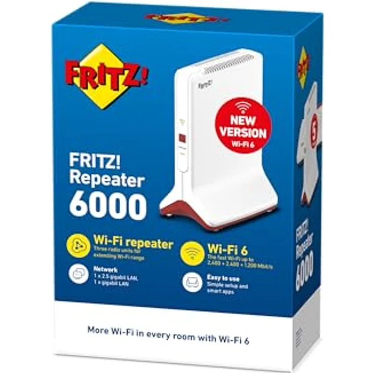 Fritz!Box 7590 AX & AVM Fritz!Repeater 6000 (Wi-Fi 6 Router mit 2.400 MBit/s (5GHz) & 1.200 MBit/s (2,4 GHz) – Bild 3