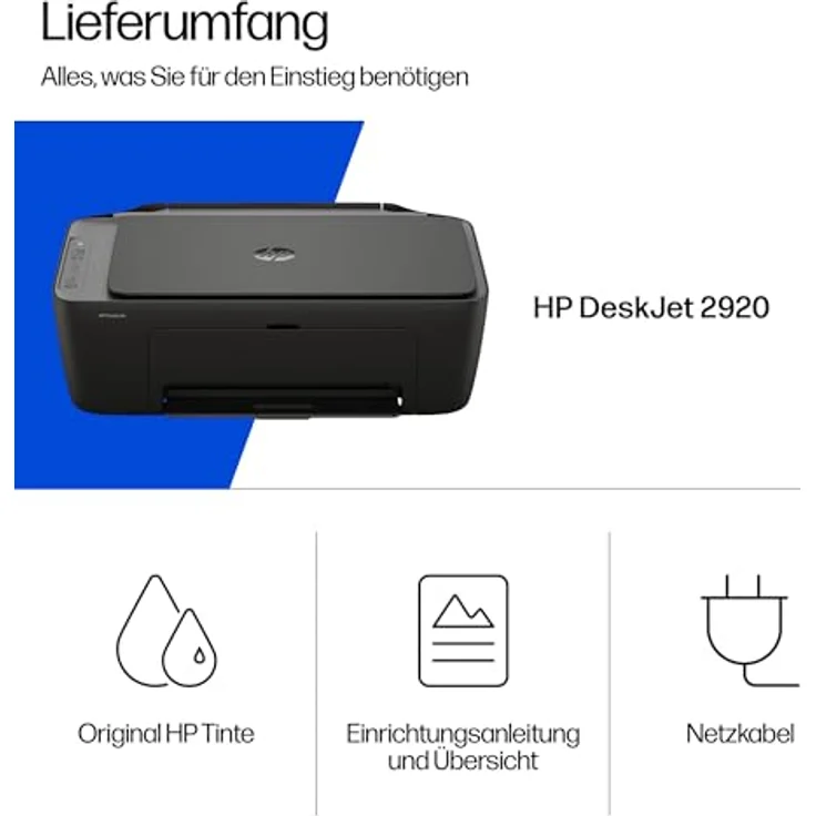 HP DeskJet 2920, Multifunktionsdrucker mit Drucker, Scanner, Kopierer, 3 Monate gratis Instant Ink, WLAN, USB 2.0 – Bild 4