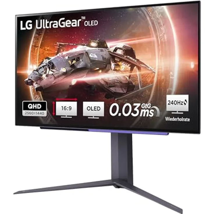 LG Electronics 27GS95QX-B.AEU Ultragear™ Gaming OLED-Monitor 27" (2560 x 1440, HDR10, 0,03ms GtG, 40 Hz) - Schwarz, NVIDIA G-Sync™, AMD FreeSync™