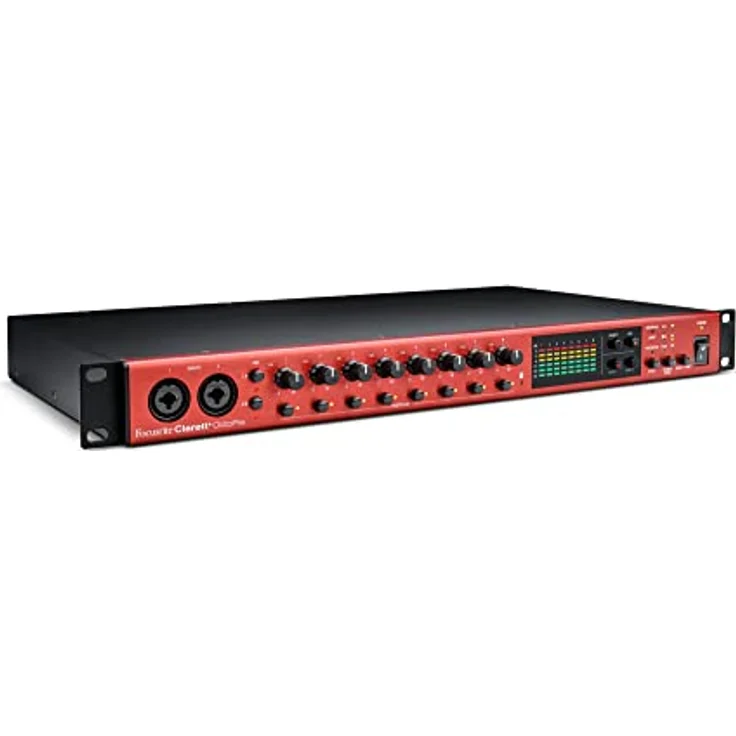 Focusrite Clarett+ OctoPre ADAT-Mikrofonvorverstärker mit acht Ins/Outs in professioneller Qualität für die Musikproduktion, mit hoher Dynamik, niedrigstem Rauschen und analoger Air-Funktion – Bild 4