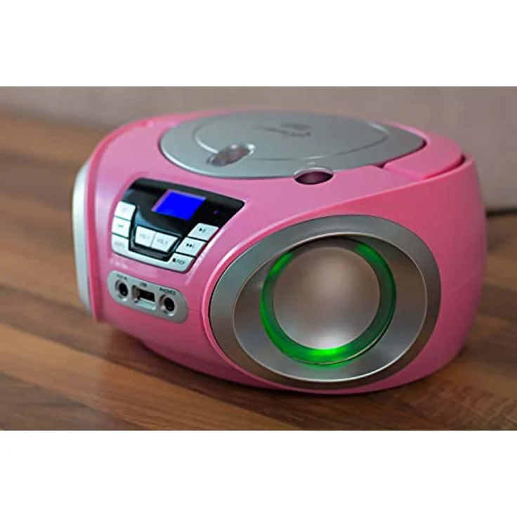 Cyberlux CD-Player mit LED-Beleuchtung in Pink – Bild 6