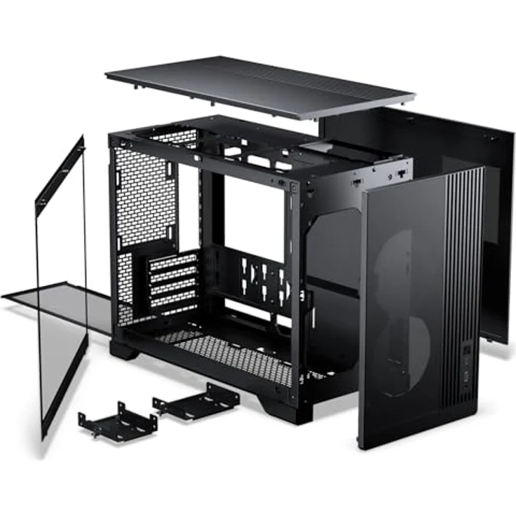 Phanteks XT M3 Mini-PC-Gehäuse, mATX, Tempered Glass, schwarz, mit Platz für Grafikkarten bis 430 mm, neun Lüfter und Radiator bis 360 mm – Bild 5