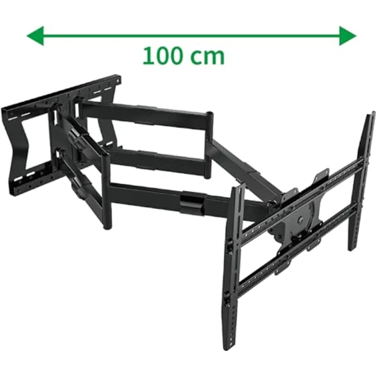 XTRARM TiTon Double 100 cm, TV-Wandhalterung, schwenkbar, neigbar 80kg, VESA max.600x400 Schwarz – Bild 5