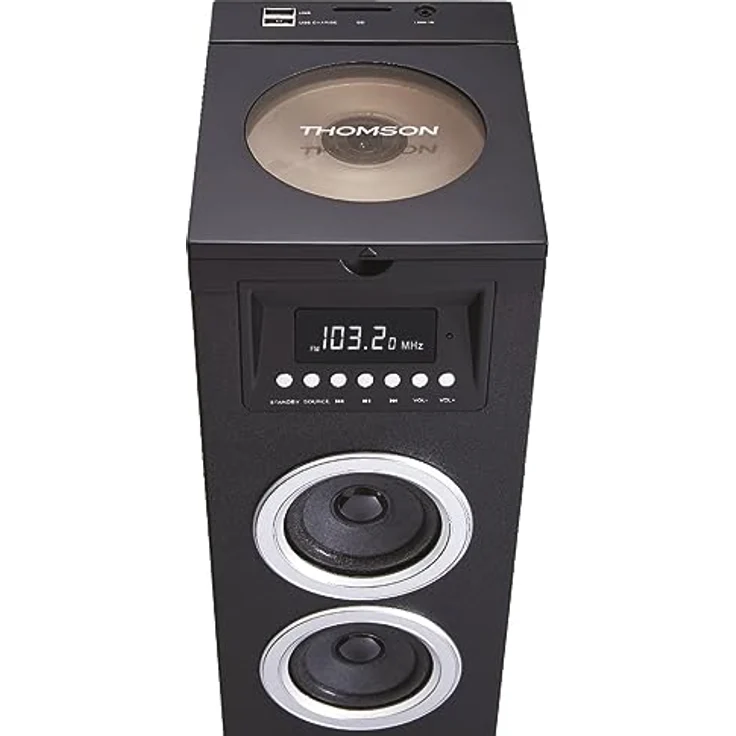 Thomson, Multimedia Tower with CD Player - Zwart Standlautsprecher - 60 Watt - schwarz – Bild 6
