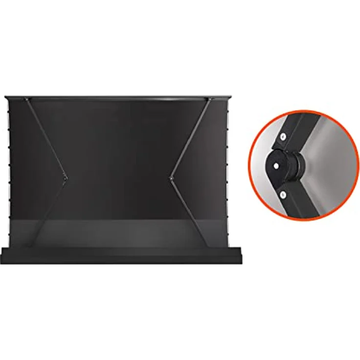 celexon elektrische CLR-Hochkontrast-Boden-Leinwand Plus für die Nutzung mit einem Ultra-Kurzdistanz-Beamer im Heimkino oder für Buisnessprojektionen - 120" Zoll - 265,6 x 149,4 cm - 4K 8K UHD - weiß – Bild 4