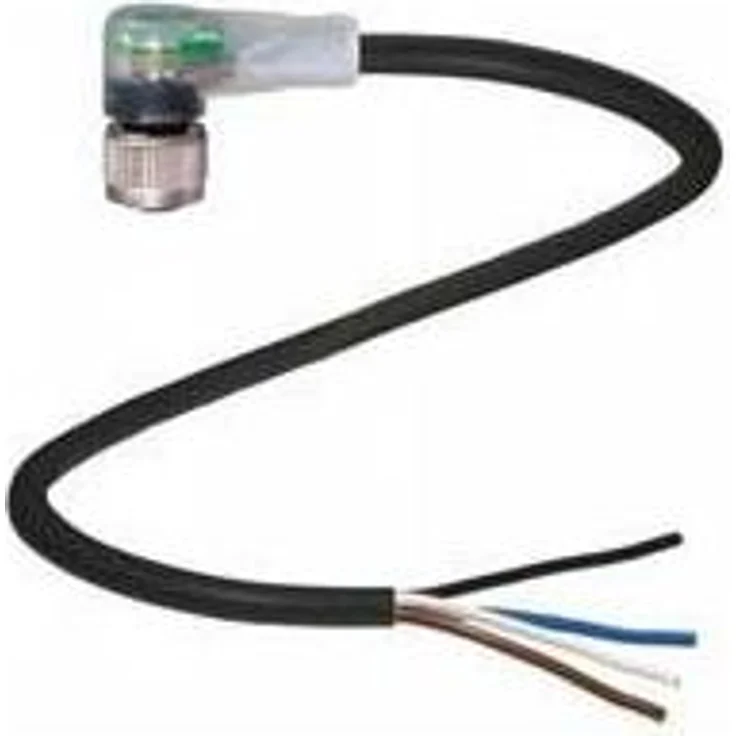 Pepperl & Fuchs Kabeldose V1-W-E8W-BK5M-PUR-A, 4-polig, gewinkelt, 5 m, schwarz, IP67, schweißspritzerbeständig