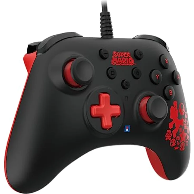 HORI Nintendo Switch HORIPAD Turbo (Mario) Ergonomic Wired Controller Pad - Offically Licensed by Nintendo – Bild 3