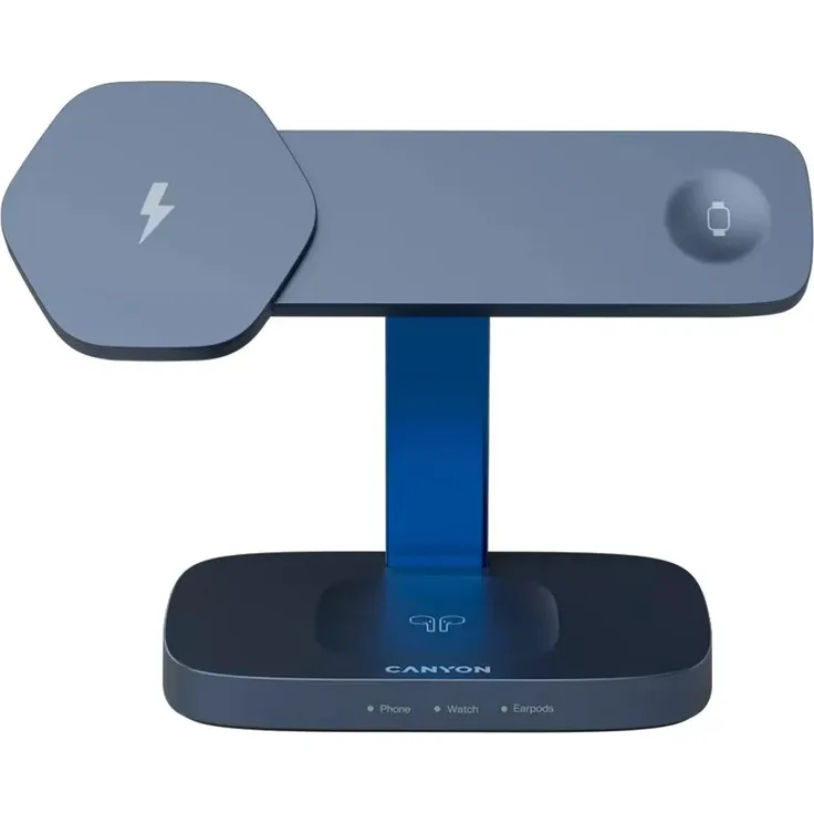 Canyon Hexagon 310 WCS-310, 3-in-1 kabellose Ladestation mit 24W, blau