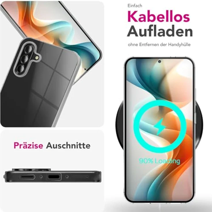 Nalia AirFlex Smartphone-Hülle für Samsung Galaxy A36/A56, Transparente TPU Silikon Hülle mit Anti-Gelb Effekt und Display- & Kameraschutz – Bild 3