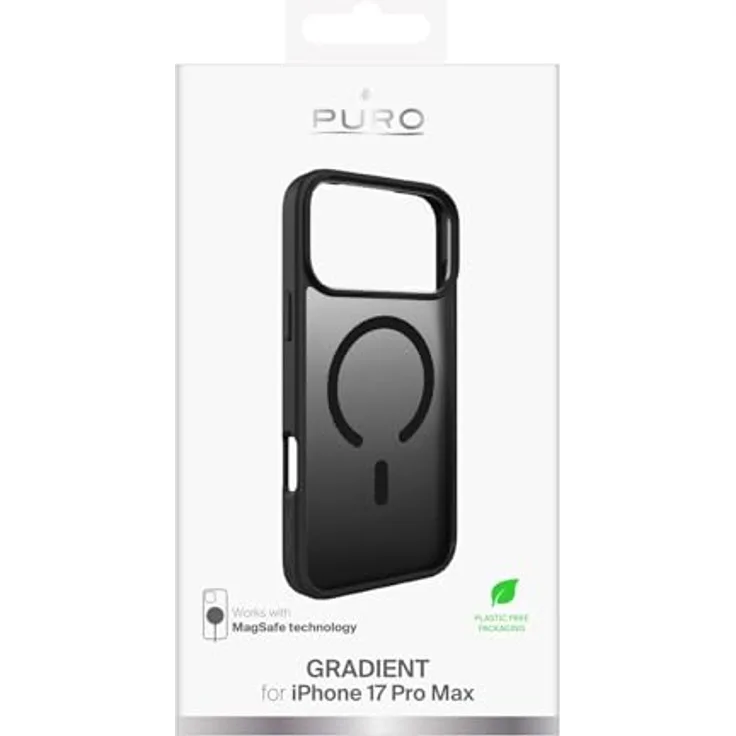 Puro Hülle für Apple iPhone 17 Pro Max, Gradient Schwarz (transparent)