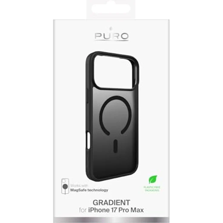 Puro Hülle für Apple iPhone 17 Pro Max, Gradient Schwarz (transparent) – Bild 1