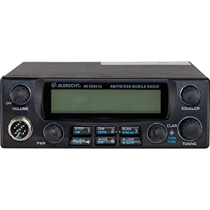 Albrecht AE5890EU CB Funkgerät, 12589, mit 6-poligem Mikrofon, 4 Watt AM-FM, 12 Watt SSB – Bild 2
