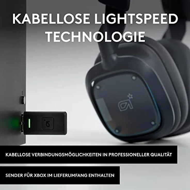 Logitech G Astro A30 LIGHTSPEED Kabelloses Gaming-Headset, Bluetooth-fähig, Dolby Atmos, Abnehmbares Boom, 27 h Akku, USBC-Ladung, für Xbox, PS5, PS4, Nintendo Switch, PC, Android - Blau – Bild 4
