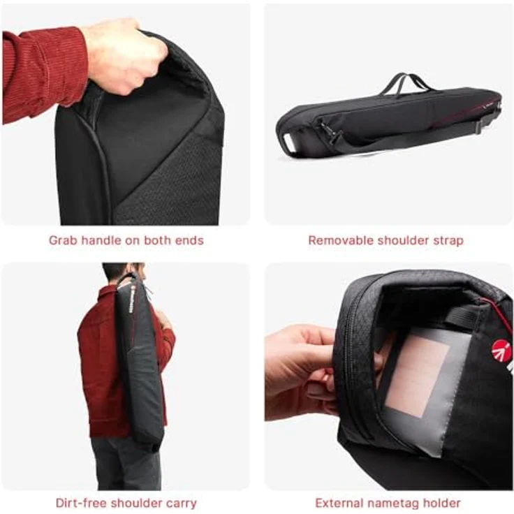 Manfrotto Pro Light Tripod Bag 69, Gepolsterte Tasche für Stative bis 69 cm, Verstärkter Schutz, Schultergurt und Doppelgriffe für Foto & Video – Bild 3