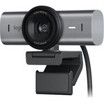 Logitech MX Brio Ultra HD 4K Collaboration and Streaming Webcam, 1080p at 60 FPS, Dual Noise Reducing Mics, Show Mode, USB-C, Webcam Cover, Works with Microsoft Teams, Zoom, Google Meet, Graphit