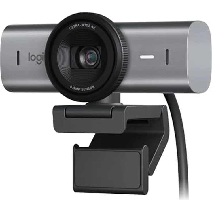 Logitech MX Brio Ultra HD 4K Collaboration and Streaming Webcam, 1080p at 60 FPS, Dual Noise Reducing Mics, Show Mode, USB-C, Webcam Cover, Works with Microsoft Teams, Zoom, Google Meet, Graphit – Bild 1