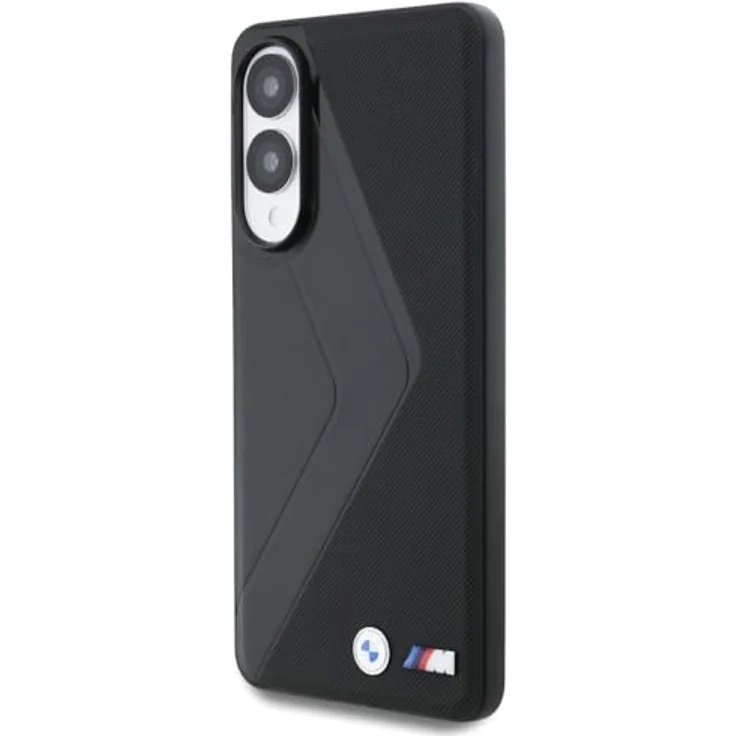 CG MOBILE BMW Lederhülle mit übergroßen Streifen, Echtleder Hardcase kompatibel mit MagSafe für Samsung Galaxy S25 Edge, schwarz – Bild 2