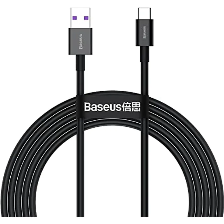 Baseus CATYS-A01 USB-zu-USB-C Kabel, 66W Schnellladung und 480 Mbps Datenübertragung, 2m, schwarz