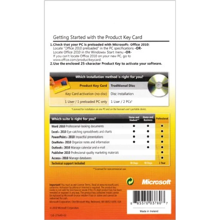 Microsoft Office Professional 2010 - 1PC/1User - englisch (Lizenz-Key) – Bild 2