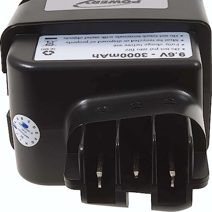 akku-net Akku für metabo Bohrschrauber A BE 9,6/2RT 3000mAh NiMH, 9,6V, Schwarz – Bild 3