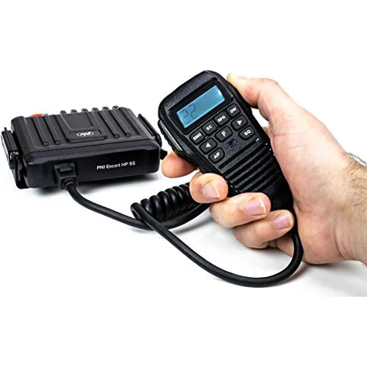 PNI Escort HP 55 ASQ, CB-Funkgerät mit Multi-Standard, RF-Verstärkung, einstellbarem SQ und Zigarettenanzünderstecker