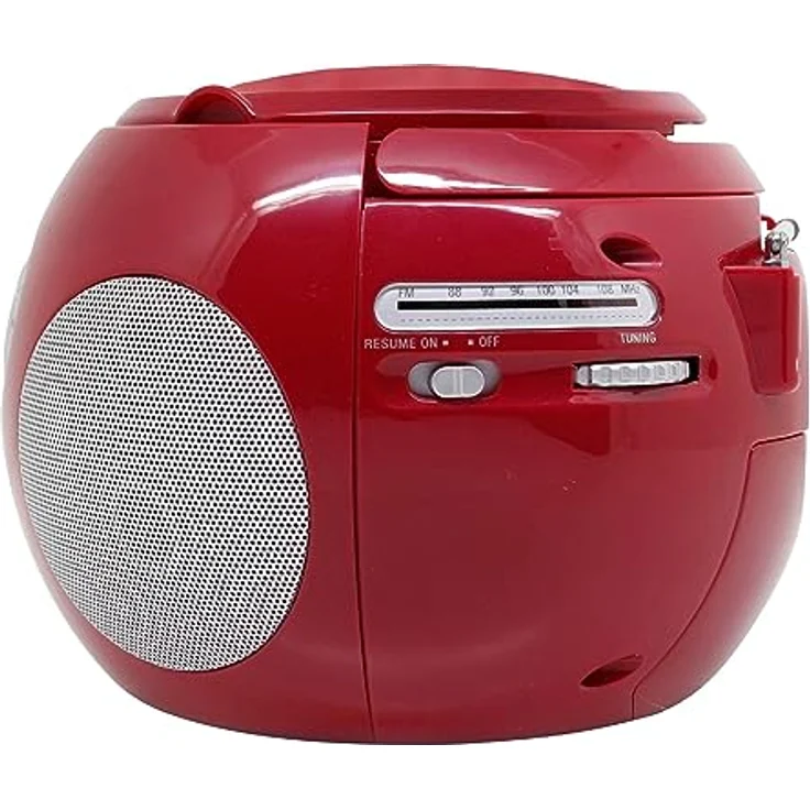 Soundmaster SCD2120RO Tragbares Radio, LED-Anzeige, rot – Bild 2