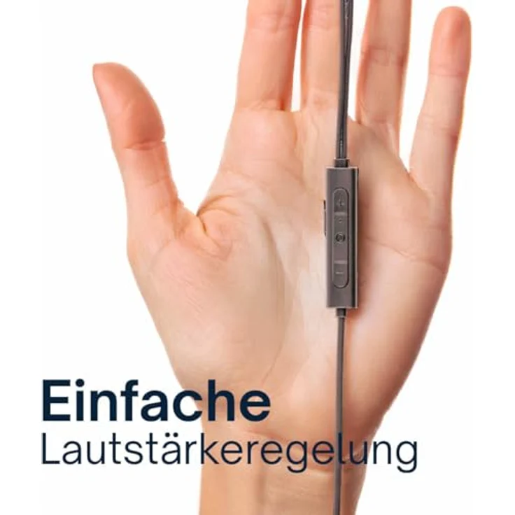 Grundig Kopfhörer USBC, kabelgebundenes Headset mit 120 cm Kabel, In-Ear Earbuds mit Mikrofon und Active Noise Cancelling, kompatibel mit iPhone und Samsung, Schwarz – Bild 5