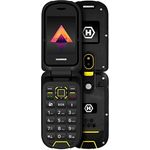 Hammer H Robustes Klapphandy Bow LTE 4G ohne Vertrag wasserdicht staubdicht IP68 mit großem 1200mah Akku, Schwarz