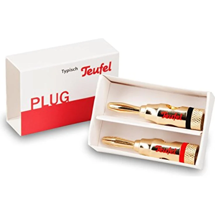 Teufel Bananenstecker C8502P (Paar) Schwarz/Rot – Bild 3