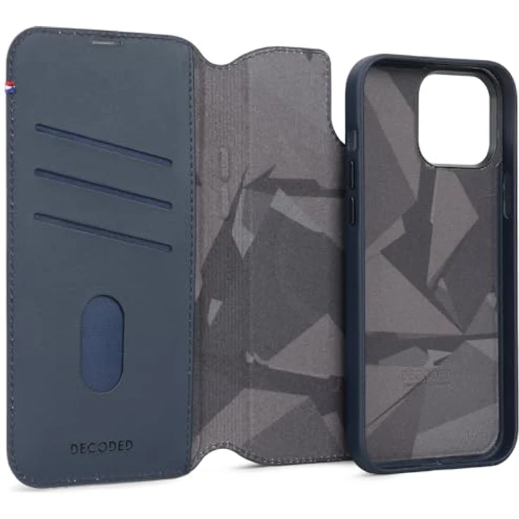 Decoded Leather Detachable Wallet für iPhone 15 Pro, 2-in-1 mit drei Kartenfächern, True Navy – Bild 4