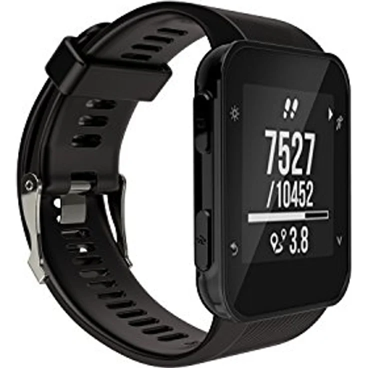 INF Garmin Quickfit Armband für Forerunner 30/35 & Approach S10, Silikon, schwarz, 22 mm Breite, wasserbeständig, einfache Montage – Bild 1