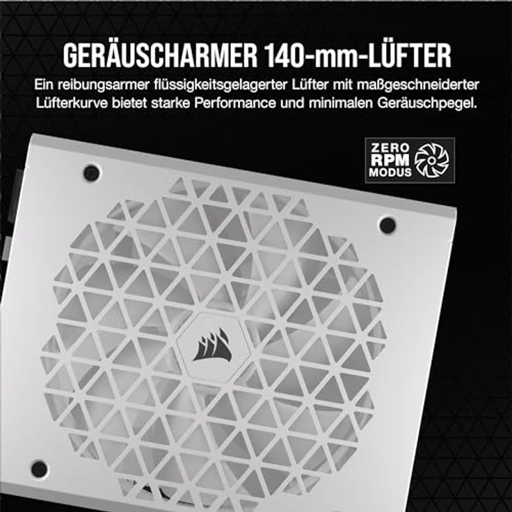 Corsair RM1200x Shift Vollmodulares ATX-Netzteil - Modulare Seitenschnittstelle - ATX 3.0- & PCIe 5.0-kompatibel - Null-Drehzahl-Lüftermodus - 105°C-Kondensatoren - 80 Plus Gold-Effizienz - Weiß – Bild 5