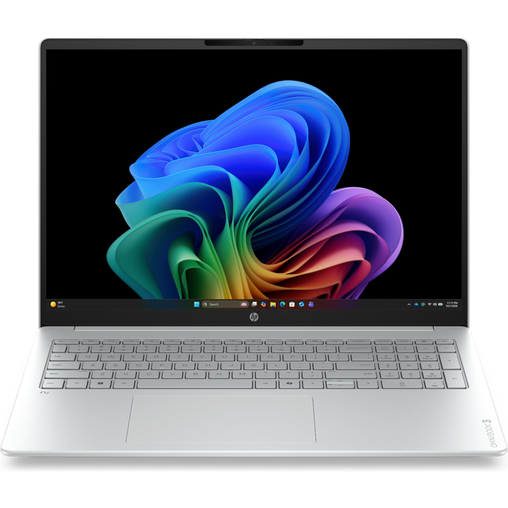 HP OmniBook 3 16-bz0152ng, 16" WUXGA IPS Laptop, Qualcomm Snapdragon X1-26-100, 16GB RAM, 512GB SSD, Windows 11, silber