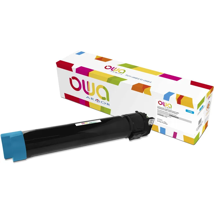 Armor OWA K15910OW (C), wiederaufbereiteter Toner mit hoher Druckqualität und reduziertem ökologischen Fußabdruck, cyan