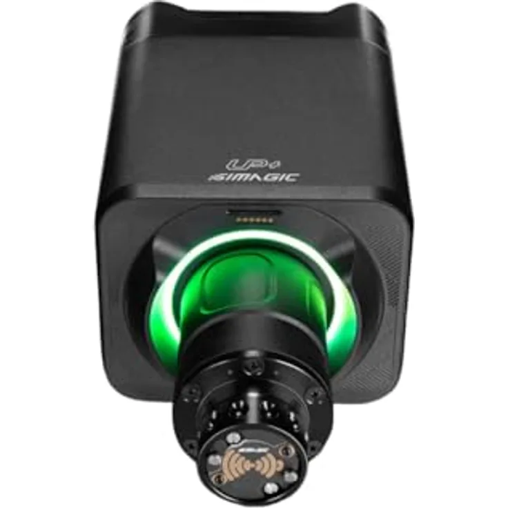 Simagic Alpha Evo Wheel Base, 12 Nm Direct-Drive-Lenkradbasis mit 5-Pol-Servomotor und RGB-Halo für präzises Sim Racing