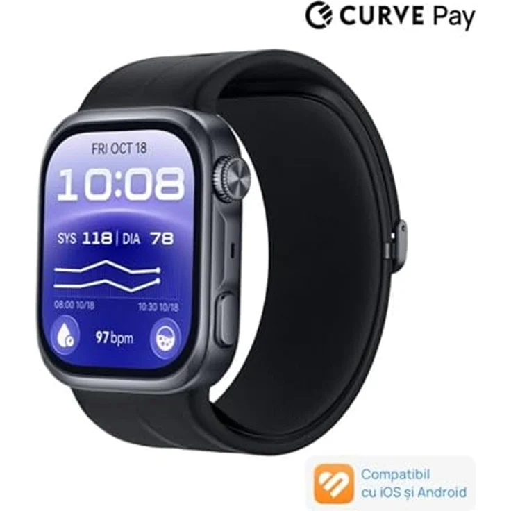Huawei Watch D3, Smartwatch mit schwarzem Armband und vielseitigen Funktionen – Bild 4